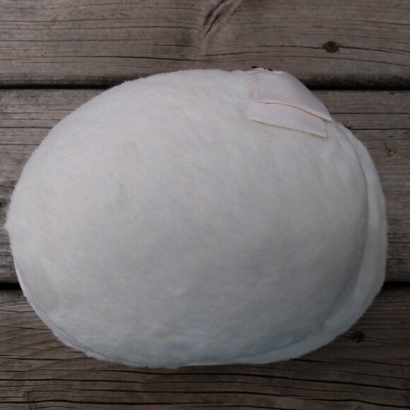 Vintage Cloche Hat Winter White Faux Fur Plush 20.5" - Picture 6 of 12
